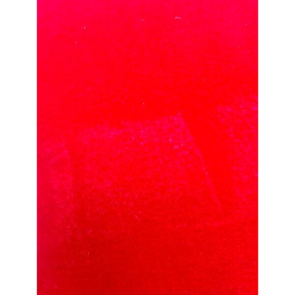 Vintage Wool Needlepoint Christmas Pillow Poinsettia Red Velvet Red 12” X 12” - Picture 3 of 4